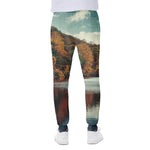 Autumn Lake Print Scuba Joggers
