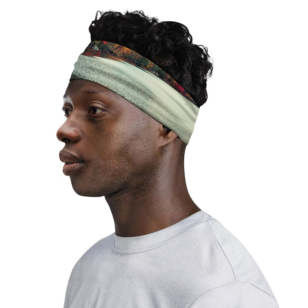 Autumn Lake Print Sports Headband