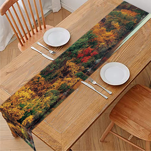 Autumn Lake Print Table Runner