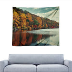 Autumn Lake Print Tapestry