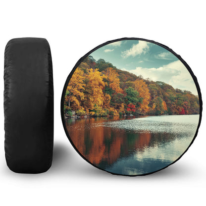 Autumn Lake Print Tire Cover
