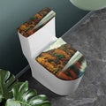 Autumn Lake Print Toilet Lid And Tank Cover Set