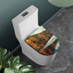 Autumn Lake Print Toilet Lid Cover
