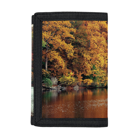Autumn Lake Print Trifold Wallet