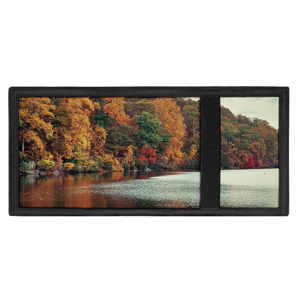 Autumn Lake Print Trifold Wallet
