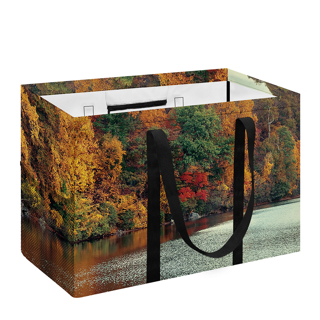 Autumn Lake Print Utility Tote Bag