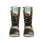 Autumn Lake Print Winter Boots