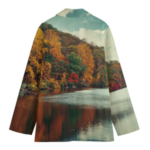 Autumn Lake Print Women's Blazer