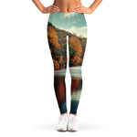 Autumn Lake Print Women's Leggings