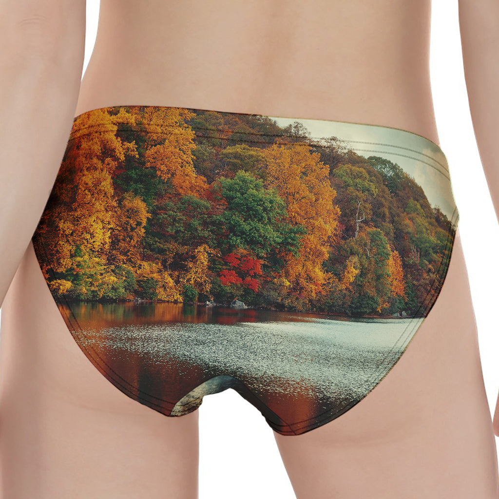 Autumn Lake Print Women's Panties