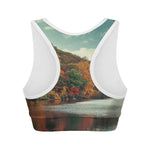 Autumn Lake Print Women's Sports Bra