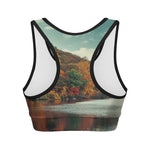 Autumn Lake Print Women's Sports Bra