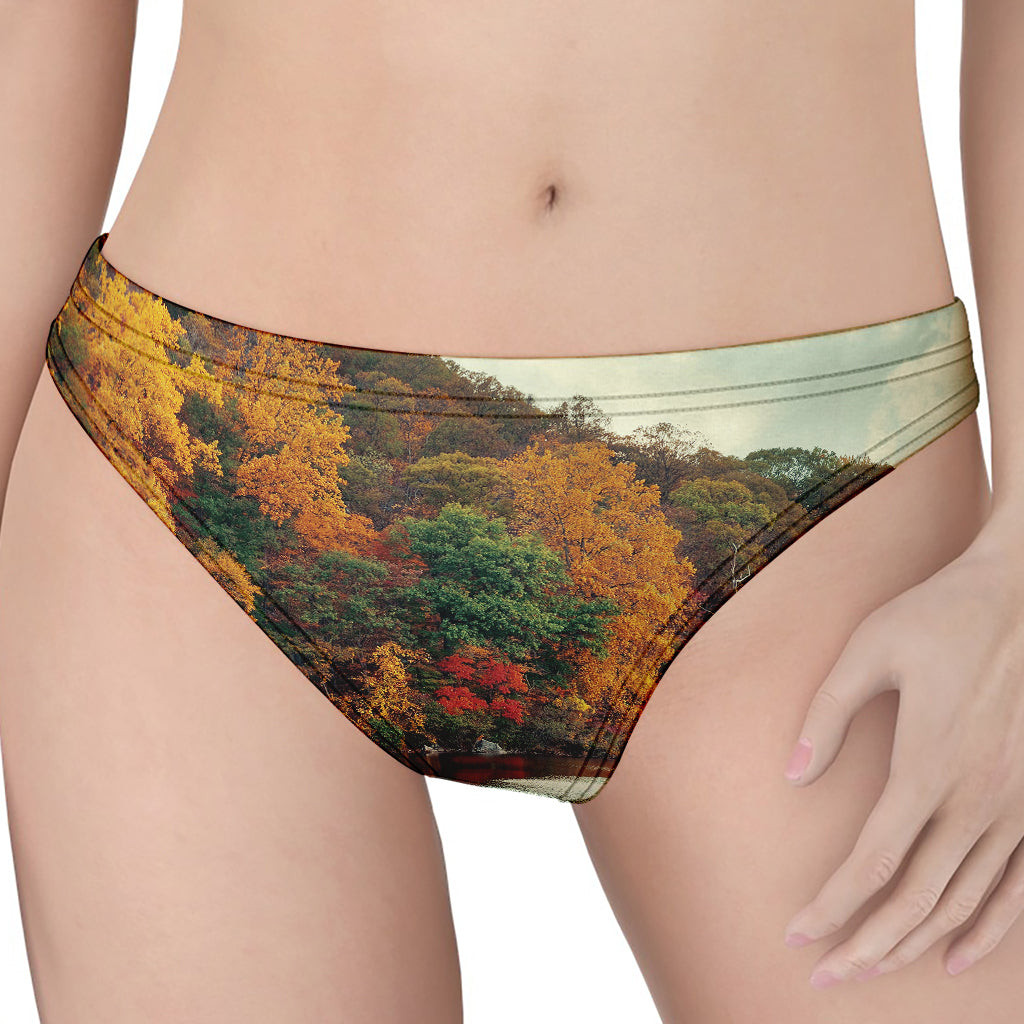 Autumn Lake Print Women's Thong