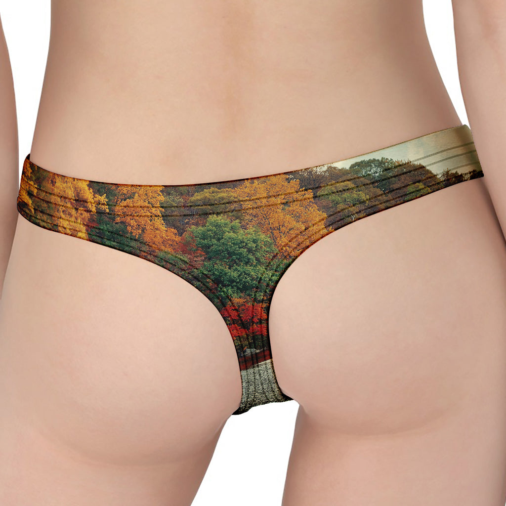 Autumn Lake Print Women's Thong