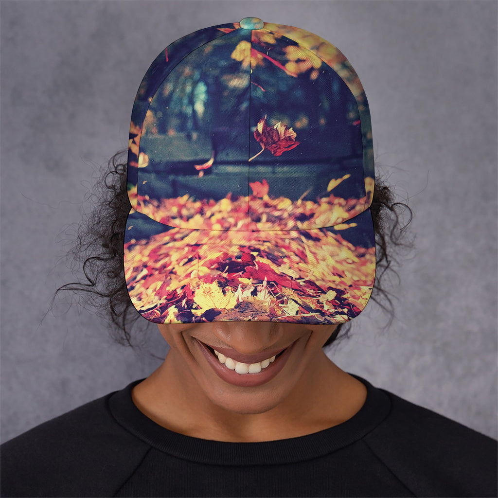 Autumn Leaves Print Baseball Cap