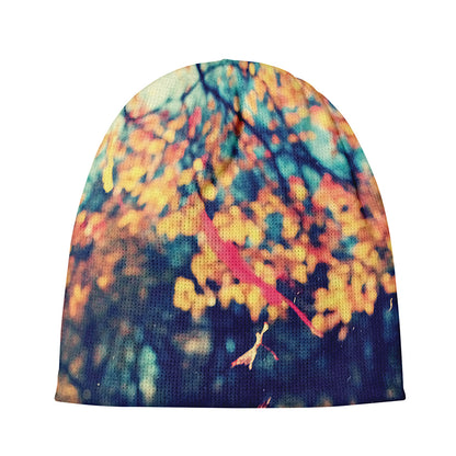 Autumn Leaves Print Beanie