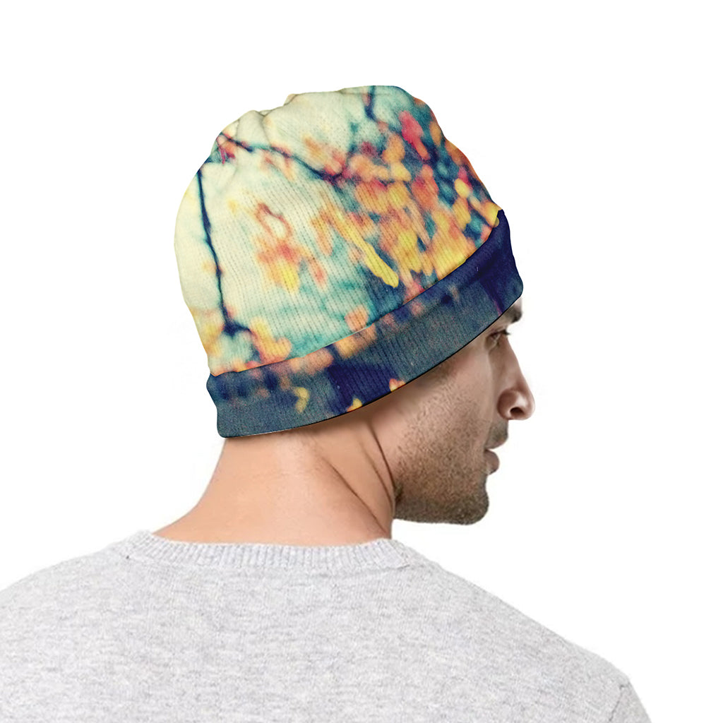 Autumn Leaves Print Beanie