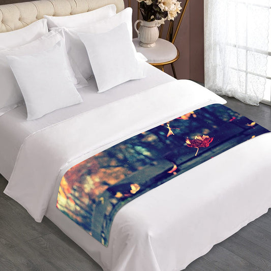 Autumn Leaves Print Bed Runner