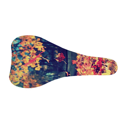 Autumn Leaves Print Bicycle Seat Cover