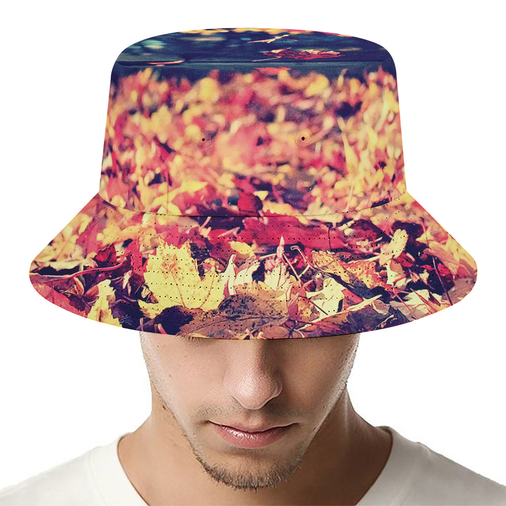 Autumn Leaves Print Bucket Hat