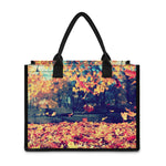 Autumn Leaves Print Canvas Tote Bag