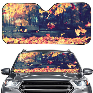 Autumn Leaves Print Car Windshield Sun Shade