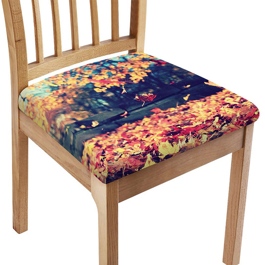 Autumn Leaves Print Chair Cushion Cover