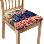 Autumn Leaves Print Chair Cushion Cover