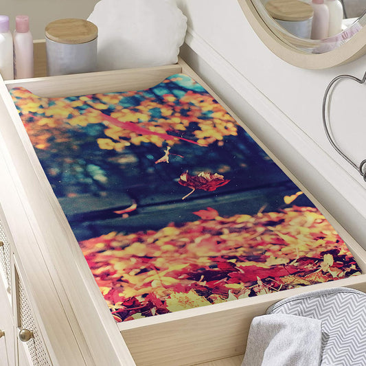 Autumn Leaves Print Changing Pad Cover