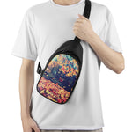 Autumn Leaves Print Chest Bag