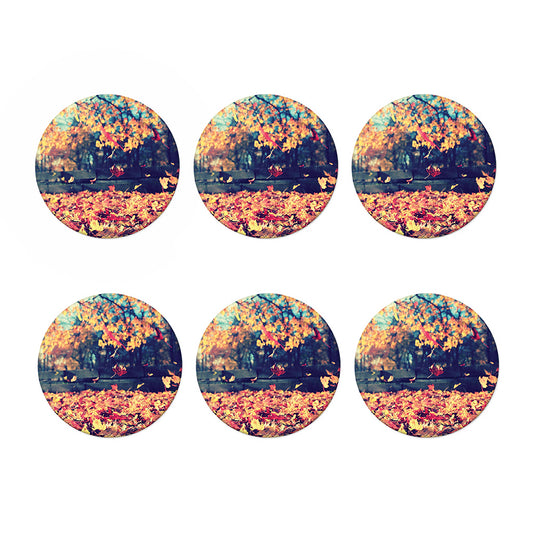 Autumn Leaves Print Coaster Set