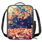 Autumn Leaves Print Crossbody Lunch Bag