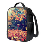 Autumn Leaves Print Crossbody Lunch Bag