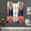 Autumn Leaves Print Grommet Curtain Panels