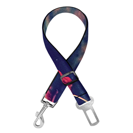 Autumn Leaves Print Dog Seat Belt