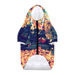 Autumn Leaves Print Dog Zip Up Hoodie