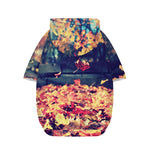 Autumn Leaves Print Dog Zip Up Hoodie