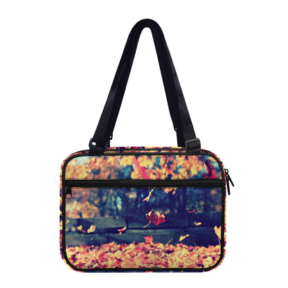Autumn Leaves Print Double Strap Bible Bag