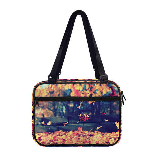 Autumn Leaves Print Double Strap Bible Bag