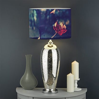 Autumn Leaves Print Drum Lamp Shade