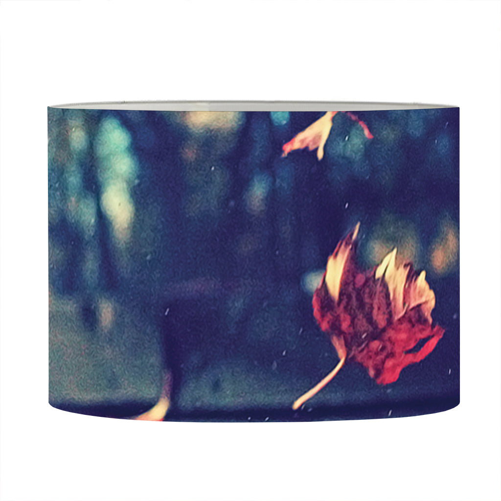 Autumn Leaves Print Drum Lamp Shade