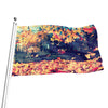 Autumn Leaves Print Flag