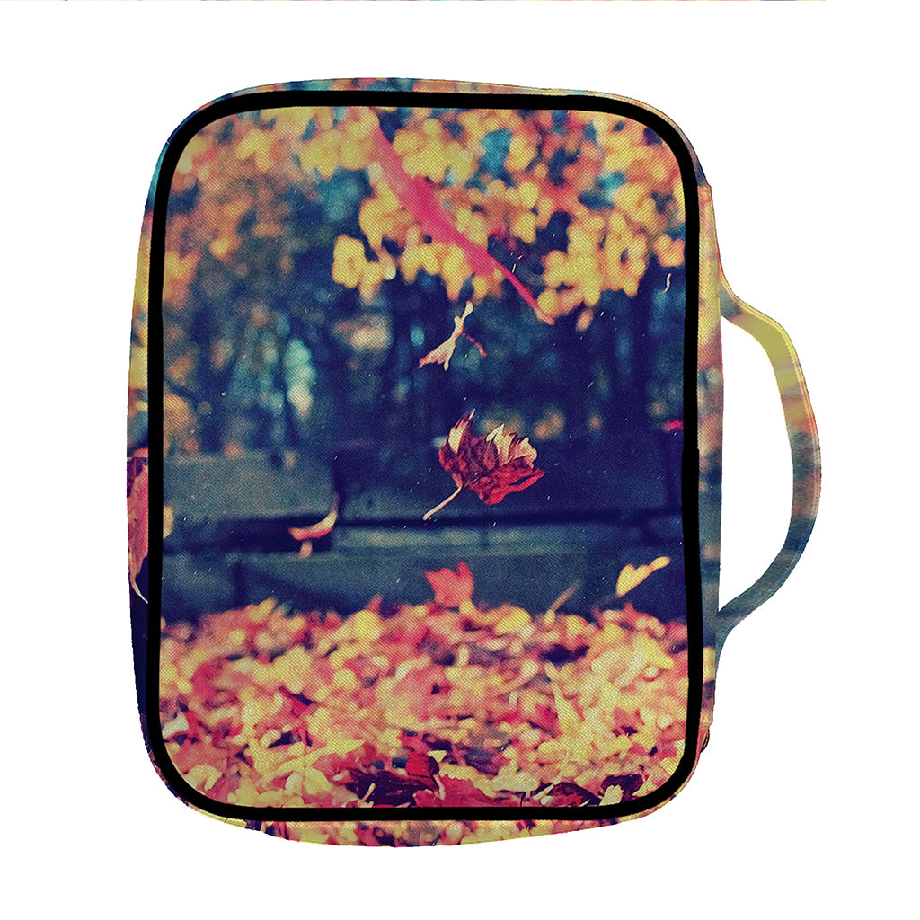 Autumn Leaves Print Front Pocket Bible Bag