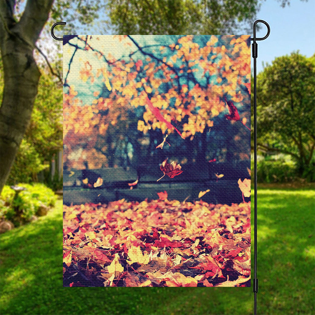 Autumn Leaves Print Garden Flag