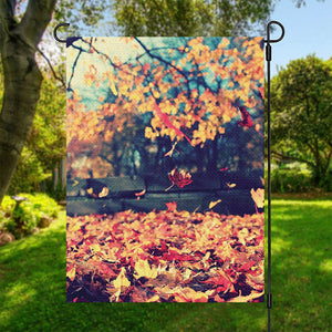 Autumn Leaves Print Garden Flag