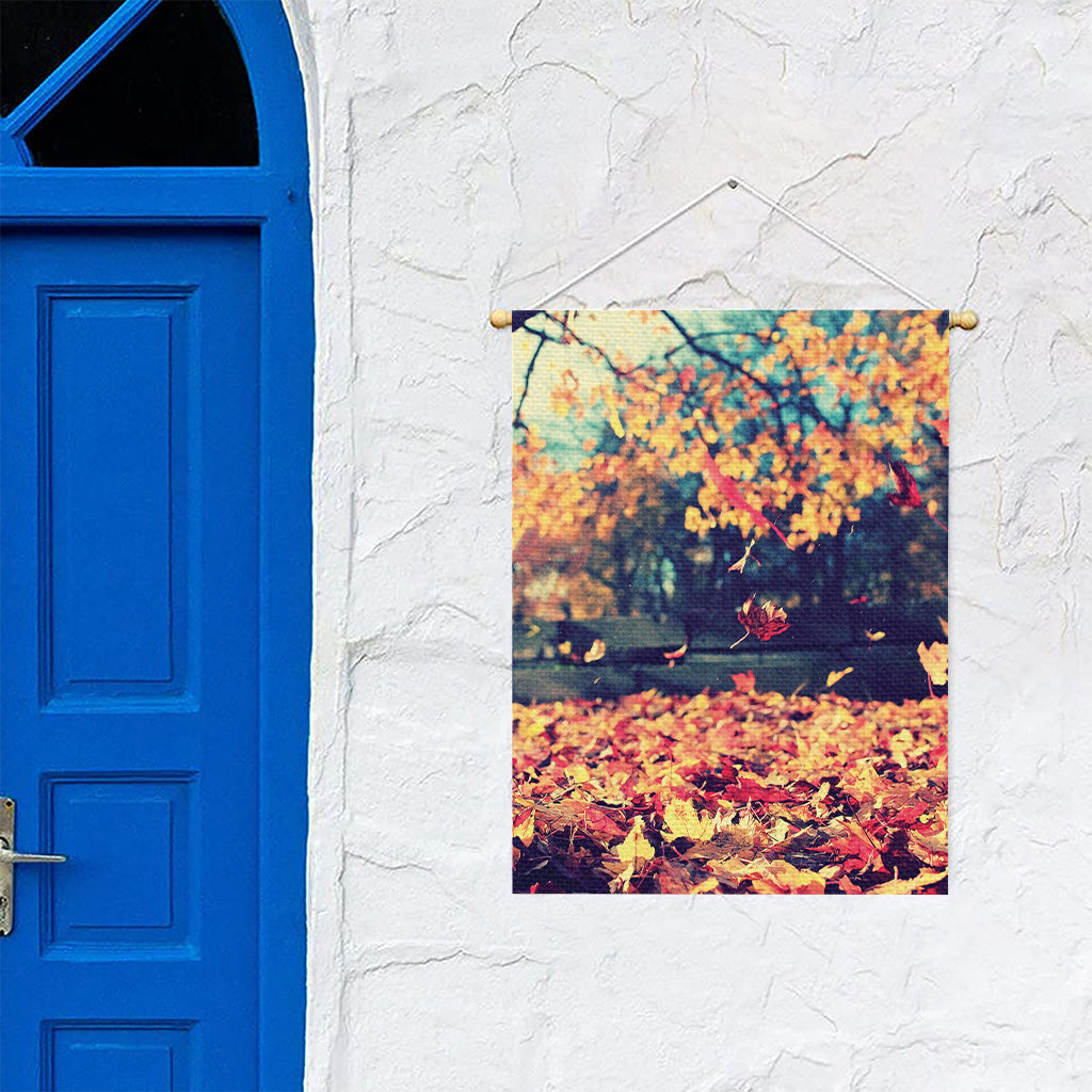 Autumn Leaves Print Garden Flag