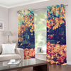 Autumn Leaves Print Grommet Curtains