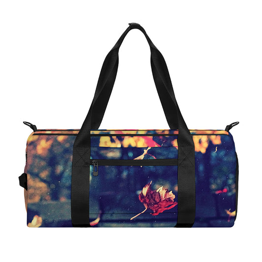 Autumn Leaves Print Gym Bag