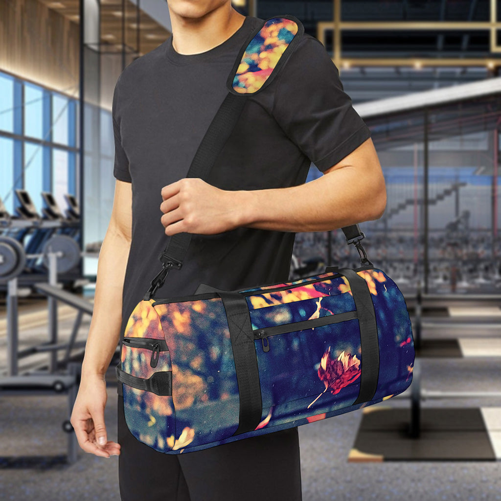 Autumn Leaves Print Gym Bag