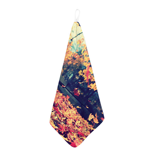 Autumn Leaves Print Hand Towel